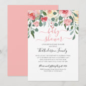 Baby shower per post lange afstand kaart (Voorkant / Achterkant)