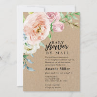 baby shower per post met roos op kraft