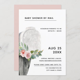 baby shower per post — Minimale Roos Kaart