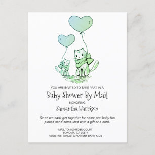 Baby shower per post uitnodiging briefkaart