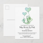 Baby shower per post uitnodiging briefkaart (Voorkant / Achterkant)