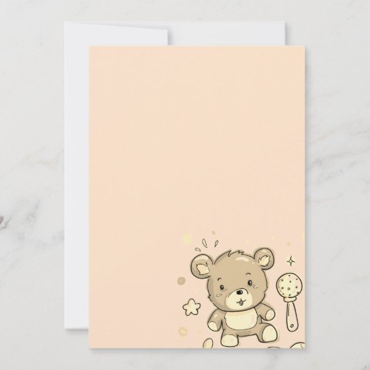 Baby shower per postuitnodiging kaart (Achterkant)