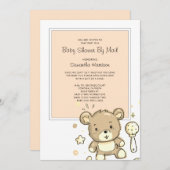 Baby shower per postuitnodiging kaart (Voorkant / Achterkant)