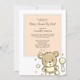 Baby shower per postuitnodiging kaart