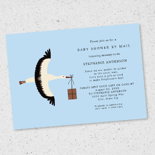 Baby shower per postzending opslaan en verpakken kaart