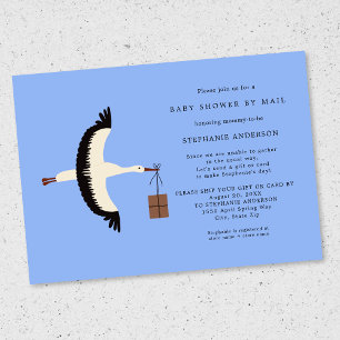 Baby shower per postzending opslaan en verpakken kaart