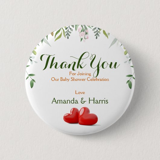 Baby shower Personaliseer Ontwerp Ronde Button 5,7 Cm (Voorkant)