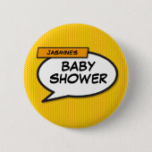 Baby shower Personalized Funny Modern Ronde Button 5,7 Cm (Voorkant)