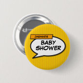 Baby shower Personalized Funny Modern Ronde Button 5,7 Cm (Voorkant /achterkant)