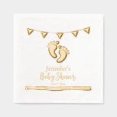 Baby shower personnalisé avec empreintes (Recto)