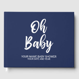 Baby shower personnalisé bleu marine Livre d'or