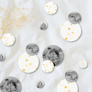 Baby shower personnalisé Photo Confetti Stars
