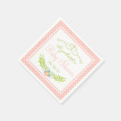 Baby Shower Perzik Bloemen Servetten (Hoek)