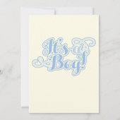 Baby shower, Petites Invitations Bleues Garçon (Dos)