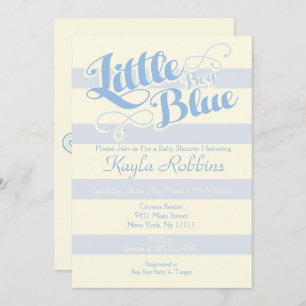 Baby shower, Petites Invitations Bleues Garçon