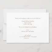 Baby shower photo Bible Verse Merci (Dos)