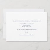 Baby shower photo bleu manuscrit Merci (Dos)