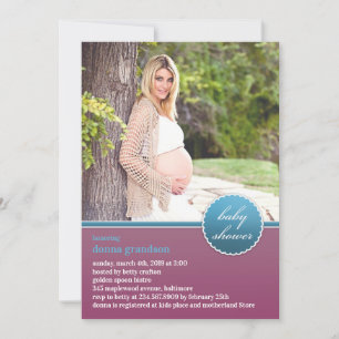 Baby shower Photo Flat Invitation Kaart