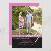 Baby shower Photo Invitation Appartement (Devant / Derrière)