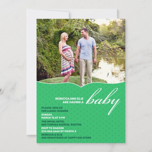Baby shower Photo Invitation Appartement (Devant)