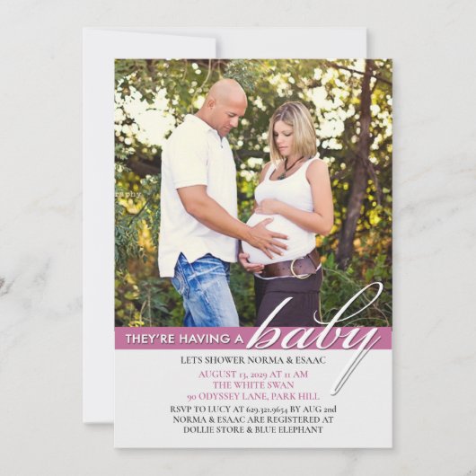 Baby shower Photo Invitation Appartement (Devant)