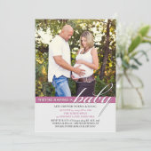 Baby shower Photo Invitation Appartement (Debout devant)