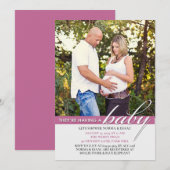 Baby shower Photo Invitation Appartement (Devant / Derrière)