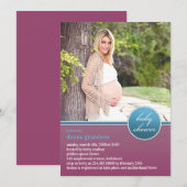 Baby shower Photo Invitation Appartement (Devant / Derrière)