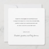 Baby shower photo moderne simple Carte de remercie (Dos)