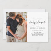 Baby shower photo moderne simple Invitation (Devant)