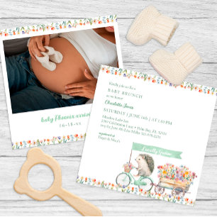 Baby shower photo Whimsical Hérisson Invitation