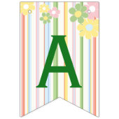 Baby shower "Picknick Floral" Swallowtail Banner (Tweede vlag)