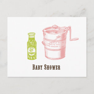 Baby shower Picks & Glace Cream Invitation