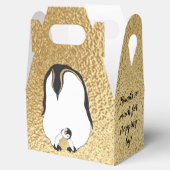 Baby shower Pinguïns Moeder en Baby Bedankdoosjes (Geopend)