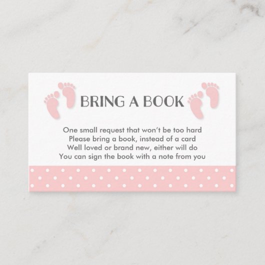 Baby shower Pink Baby Feet Carte de demande (Devant)