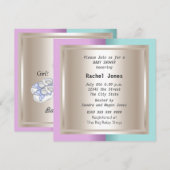 Baby shower Pink Blue Cream Kaart (Voorkant / Achterkant)