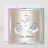 Baby shower Pink Blue Cream Kaart (Achterkant)