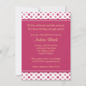 Baby shower Pink Poka Dot Invitation (Dos)