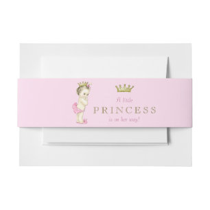 Baby shower Pink Princess Uitnodigingen Wikkel