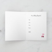 Baby shower Pink Tractor avec Ballons Invitation (Intérieur)