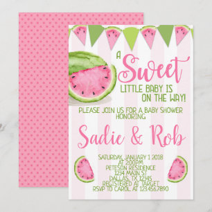 Baby shower Pink Watermelon Invitation Invitation