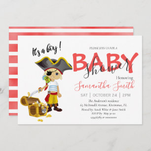 Baby shower pirate garçon Faire-part