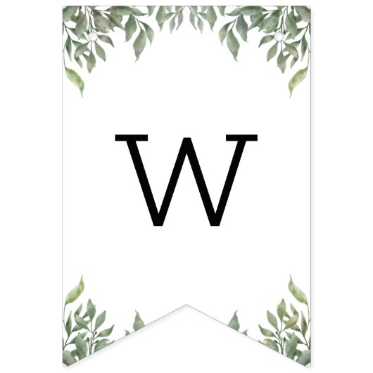 Baby shower Pit Bull Greenery Bannière de bunching (Troisième drapeau)