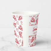 Baby Shower Pizza Party Italian Special Delivery Papieren Bekers (Rechts)