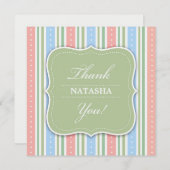 Baby shower plat Merci (Devant / Derrière)