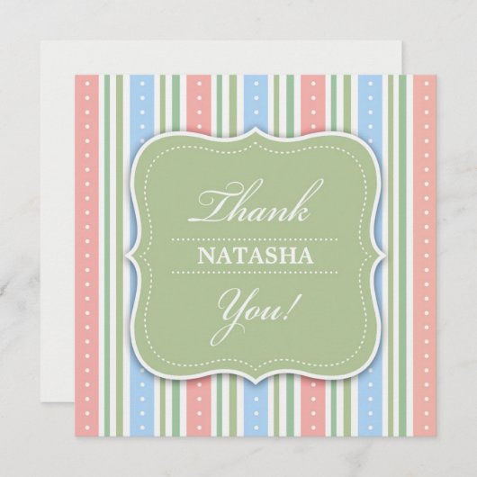 Baby shower plat Merci (Devant / Derrière)