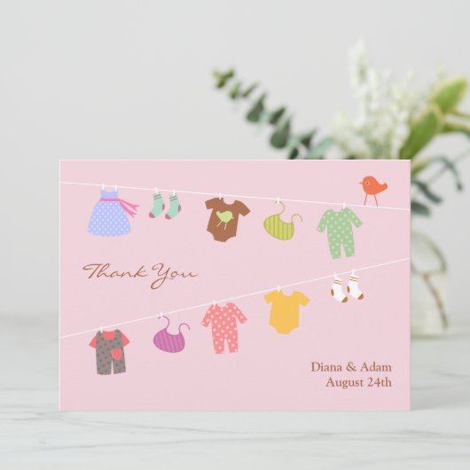 Baby shower plat Merci (Debout devant)