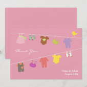 Baby shower plat Merci (Devant / Derrière)