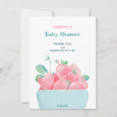 Baby shower plat Merci Fraises (Devant)