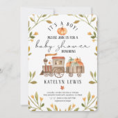 Baby shower pompoen kaart (Voorkant)